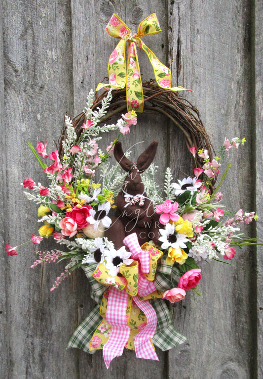 Easter Bunny Garden Wreath