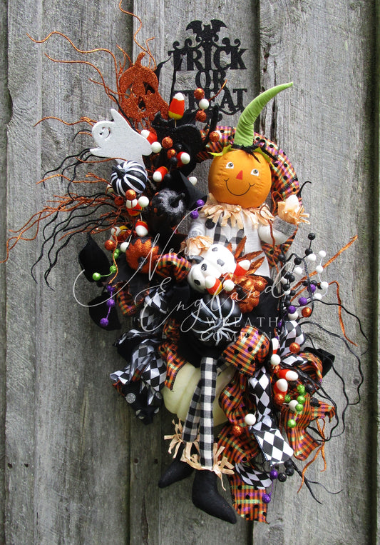 "Little Pumpkin Boy" Halloween Wreath