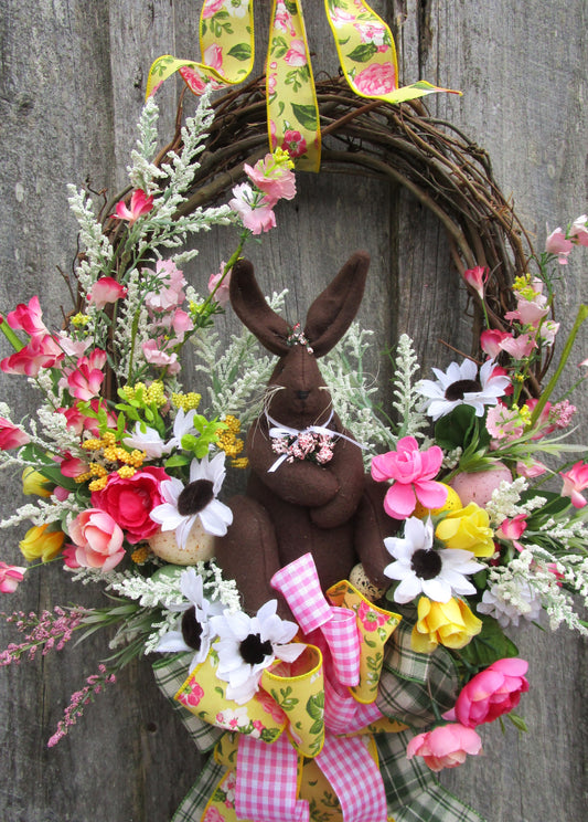 Easter Bunny Garden Wreath