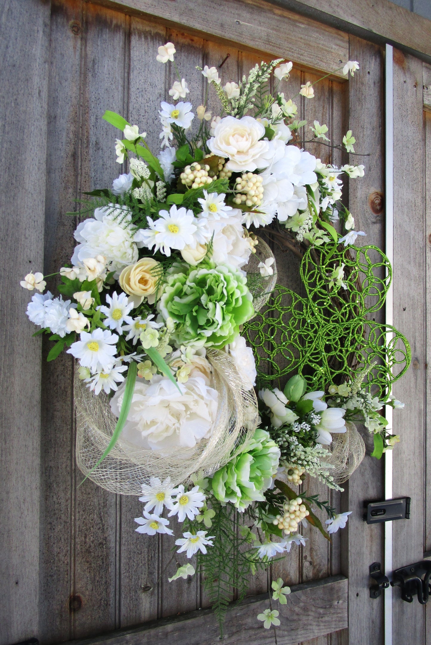Elegant St Patrick's Day Shamrock Wreath