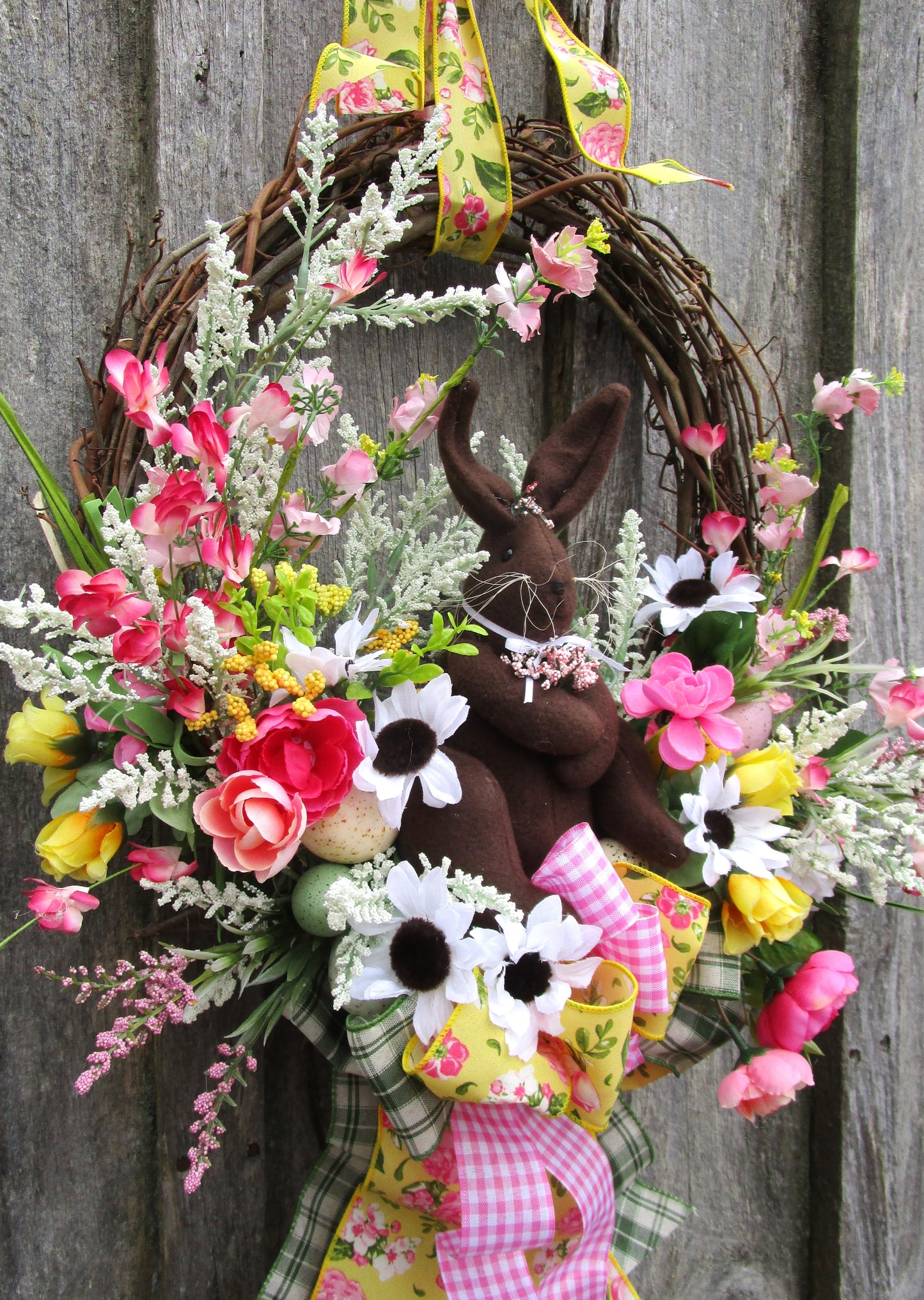 Easter Bunny Garden Wreath