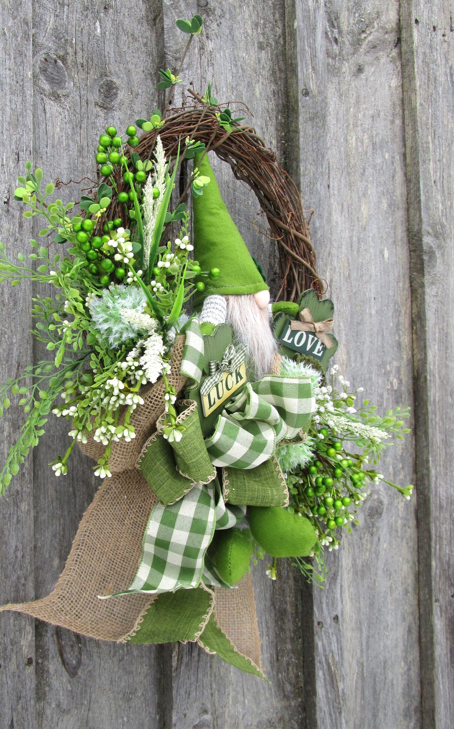 Whimsical Irish Gnome Wreath