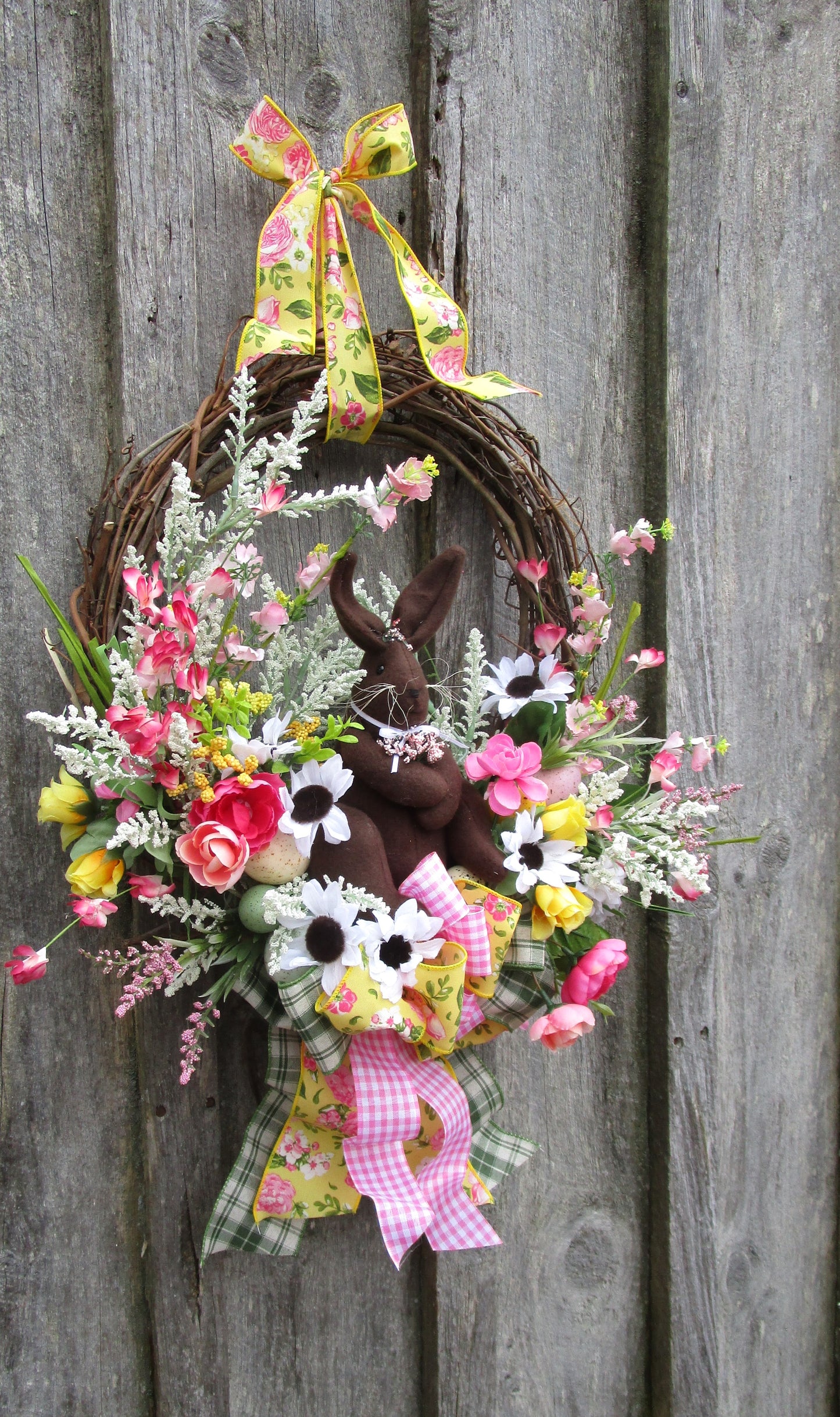 Easter Bunny Garden Wreath