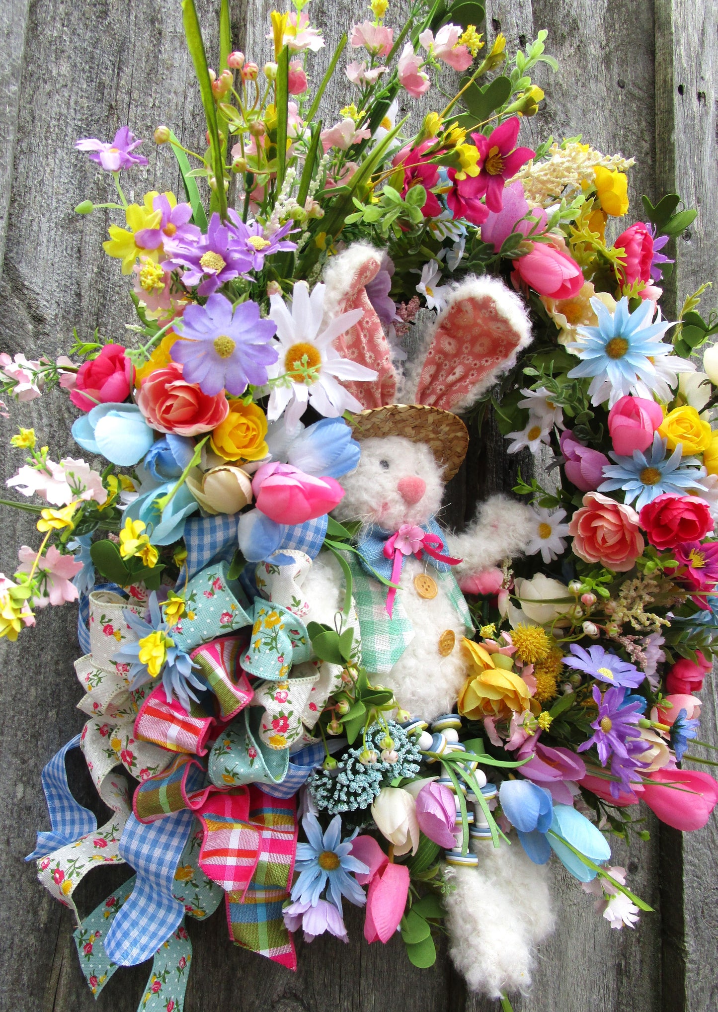 Country Garden Bunny Wreath