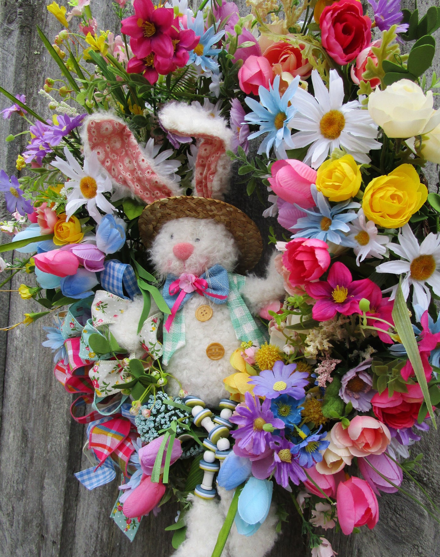 Country Garden Bunny Wreath