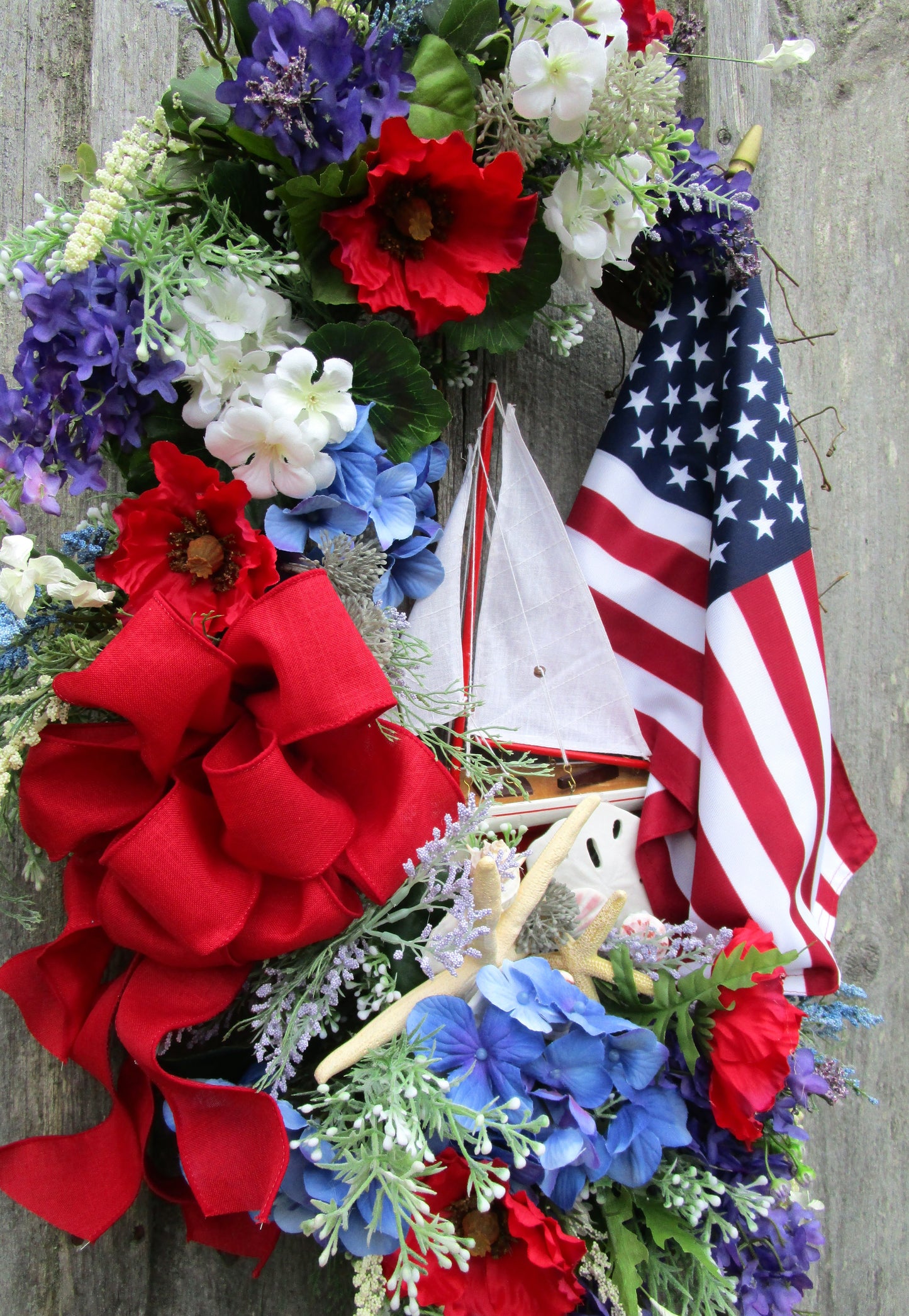 Patriotic Sailboat Wreath