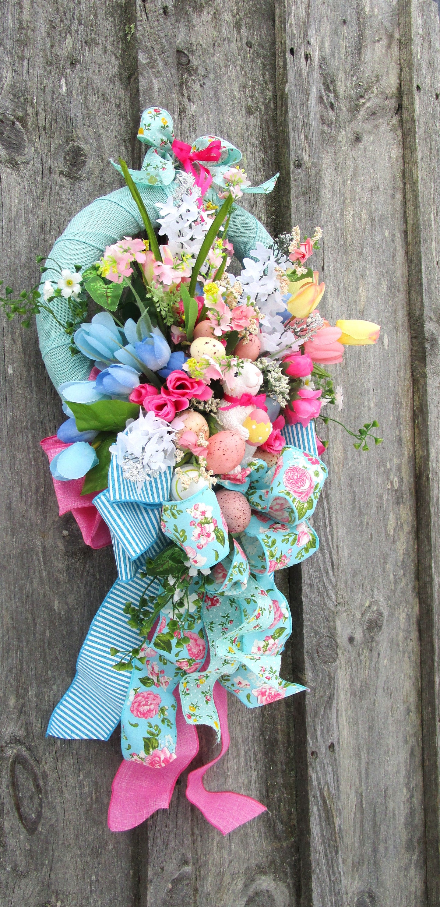 Spring Garden Bunny Wreath
