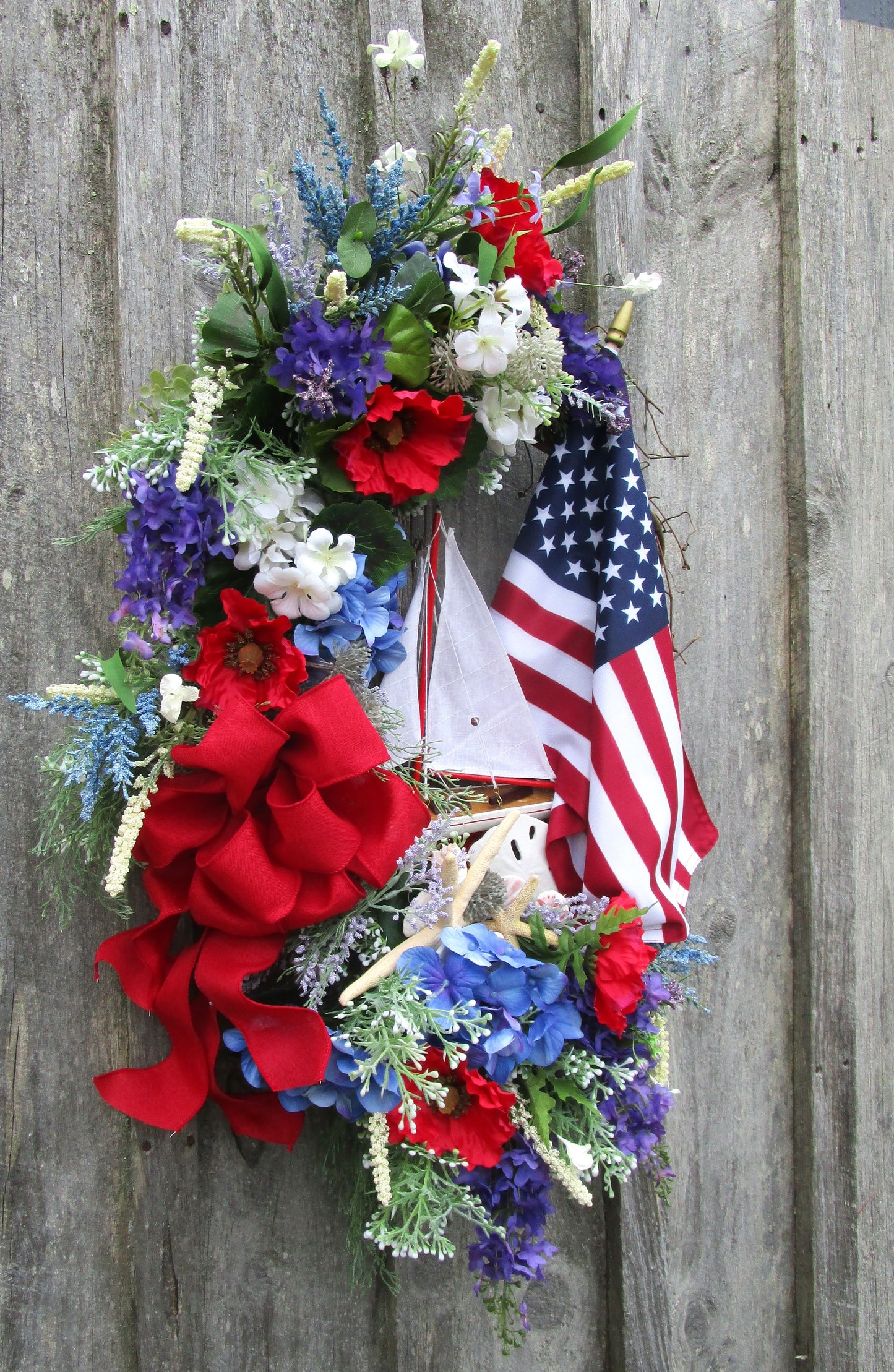 Patriotic Sailboat Wreath