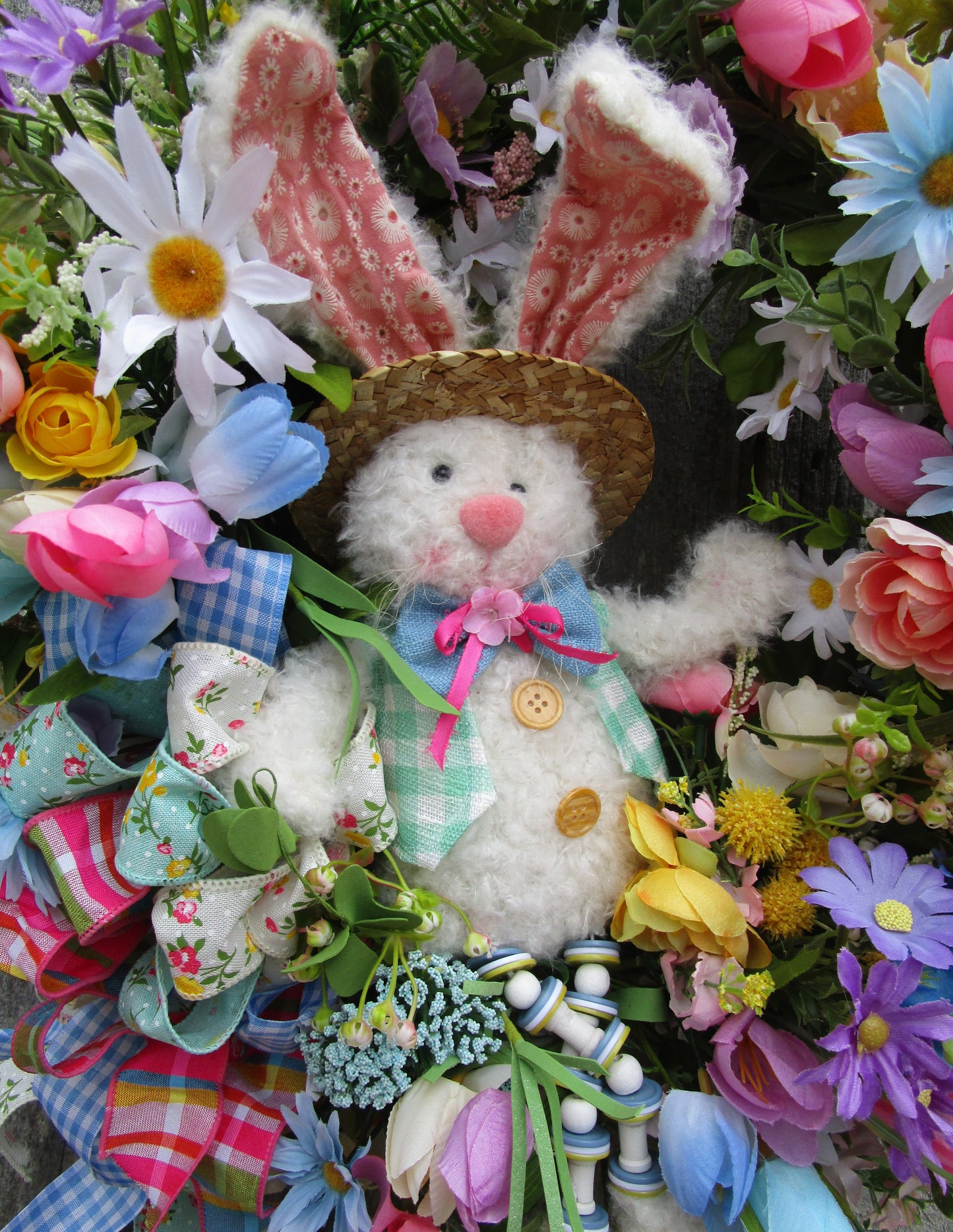 Country Garden Bunny Wreath