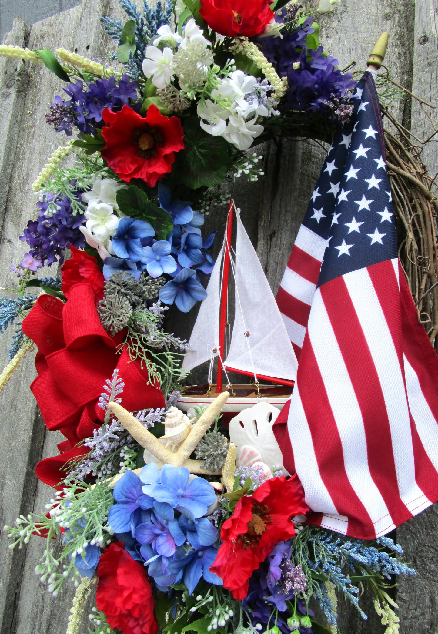 Patriotic Sailboat Wreath