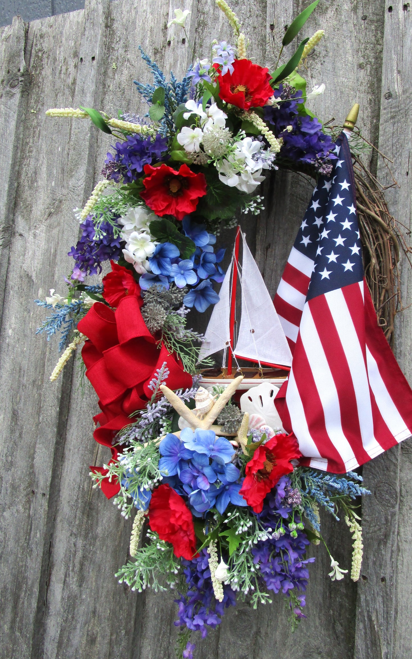 Patriotic Sailboat Wreath