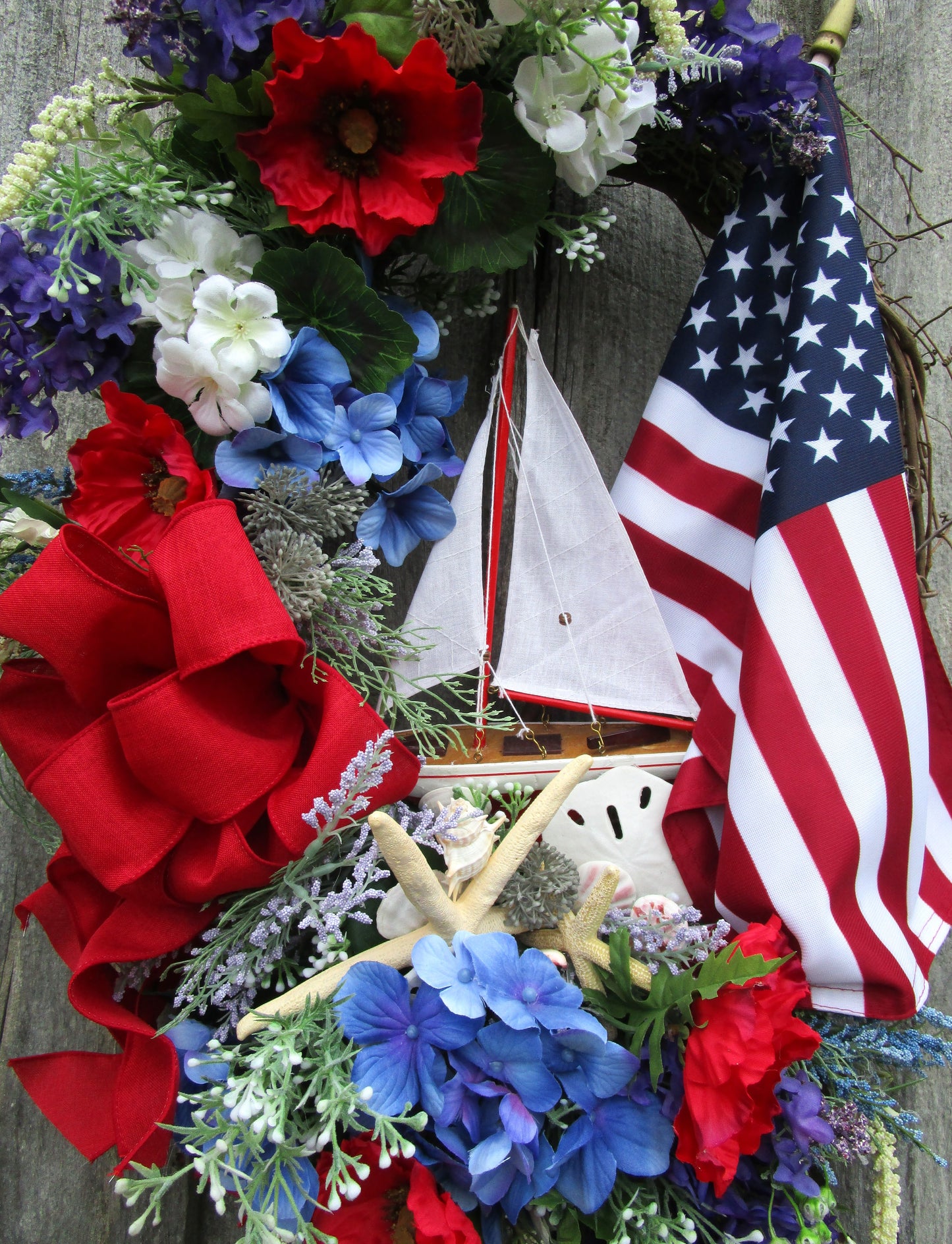 Patriotic Sailboat Wreath