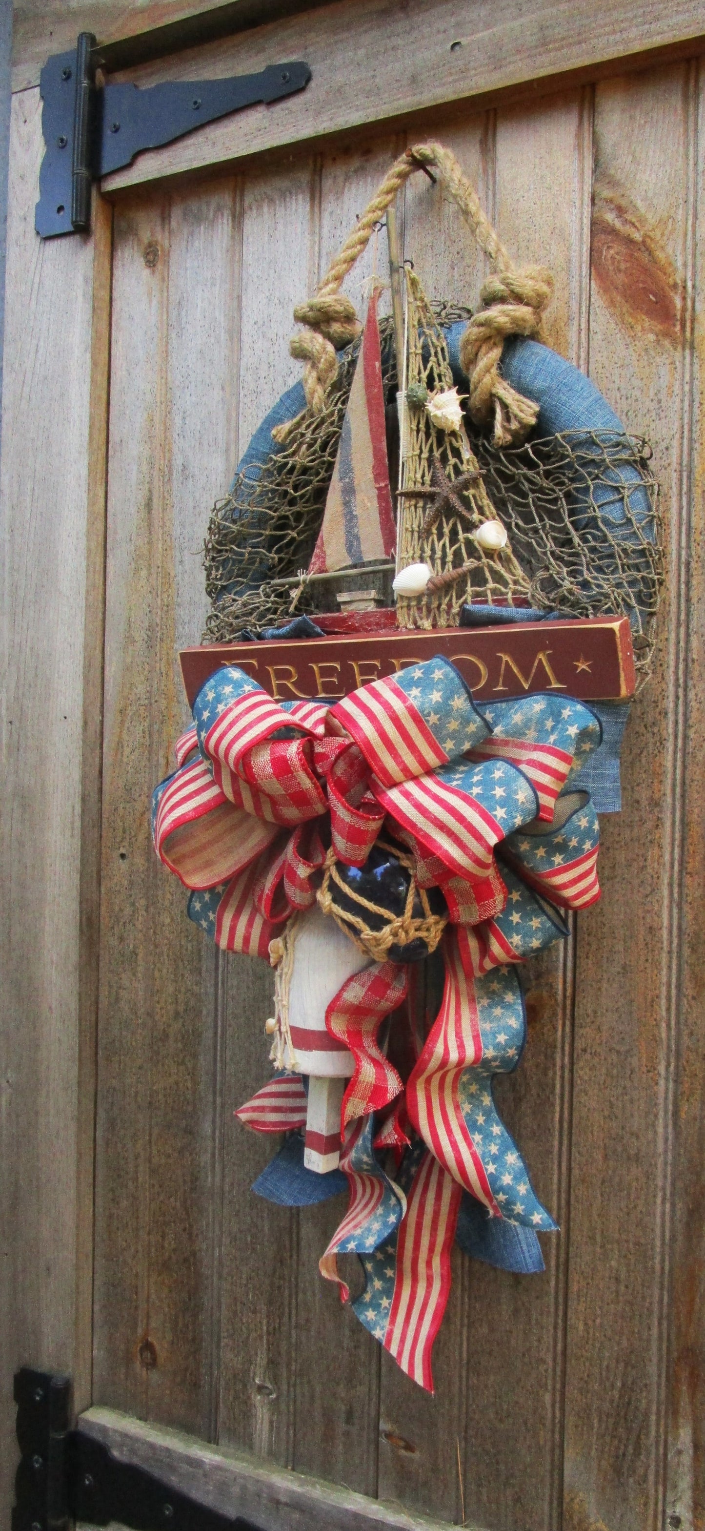 Freedom Patriotic Sailboat Wreath