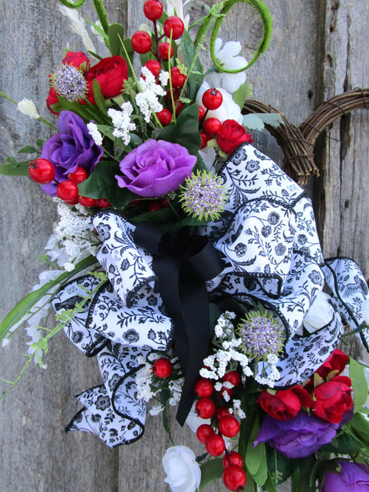 Country French Heart Wreath