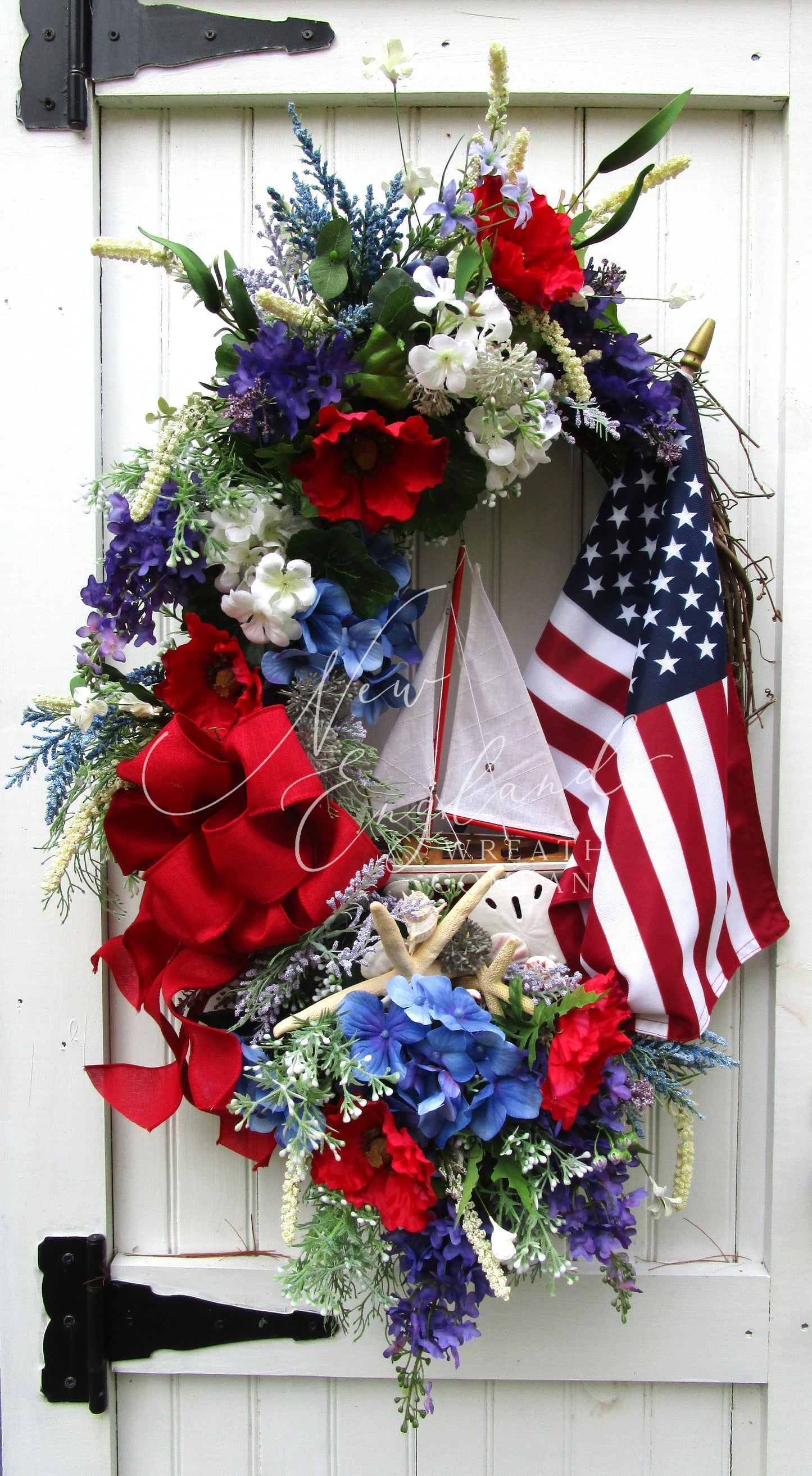 Patriotic Sailboat Wreath