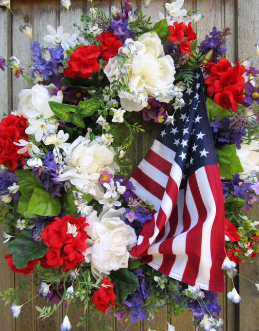 Summer on the Cape Patriotic Wreath