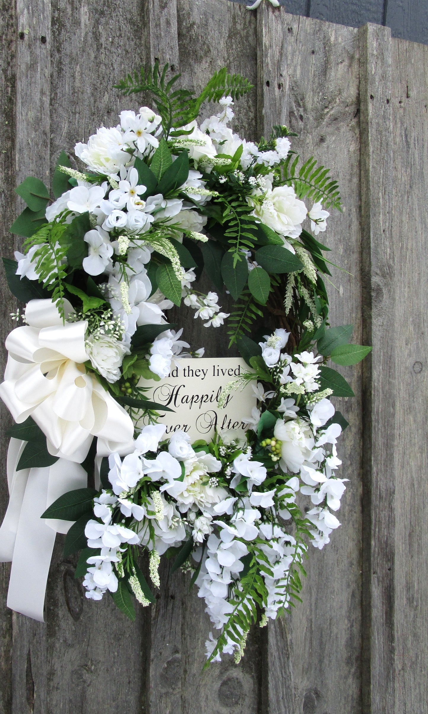 "Happily Ever After" Elegant Floral Wreath