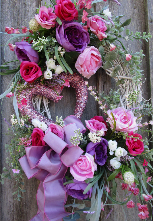 Victorian Garden Heart Wreath