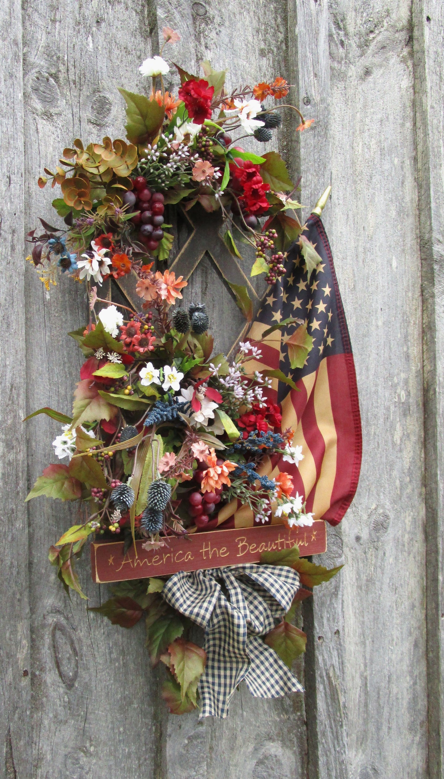 "America the Beautiful" Patriotic Wreath
