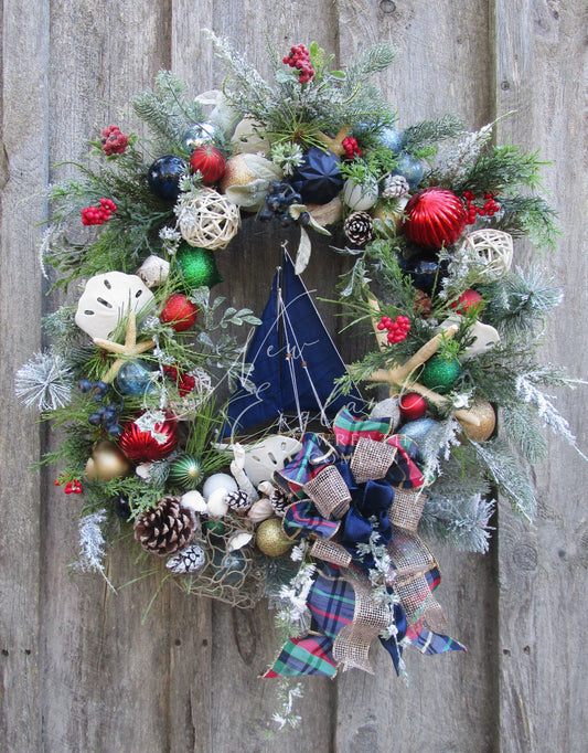 Gloucester Holiday Sailboat Wreath