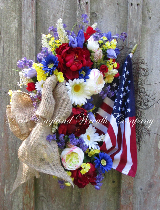 Rose Garden Patriotic Wreath
