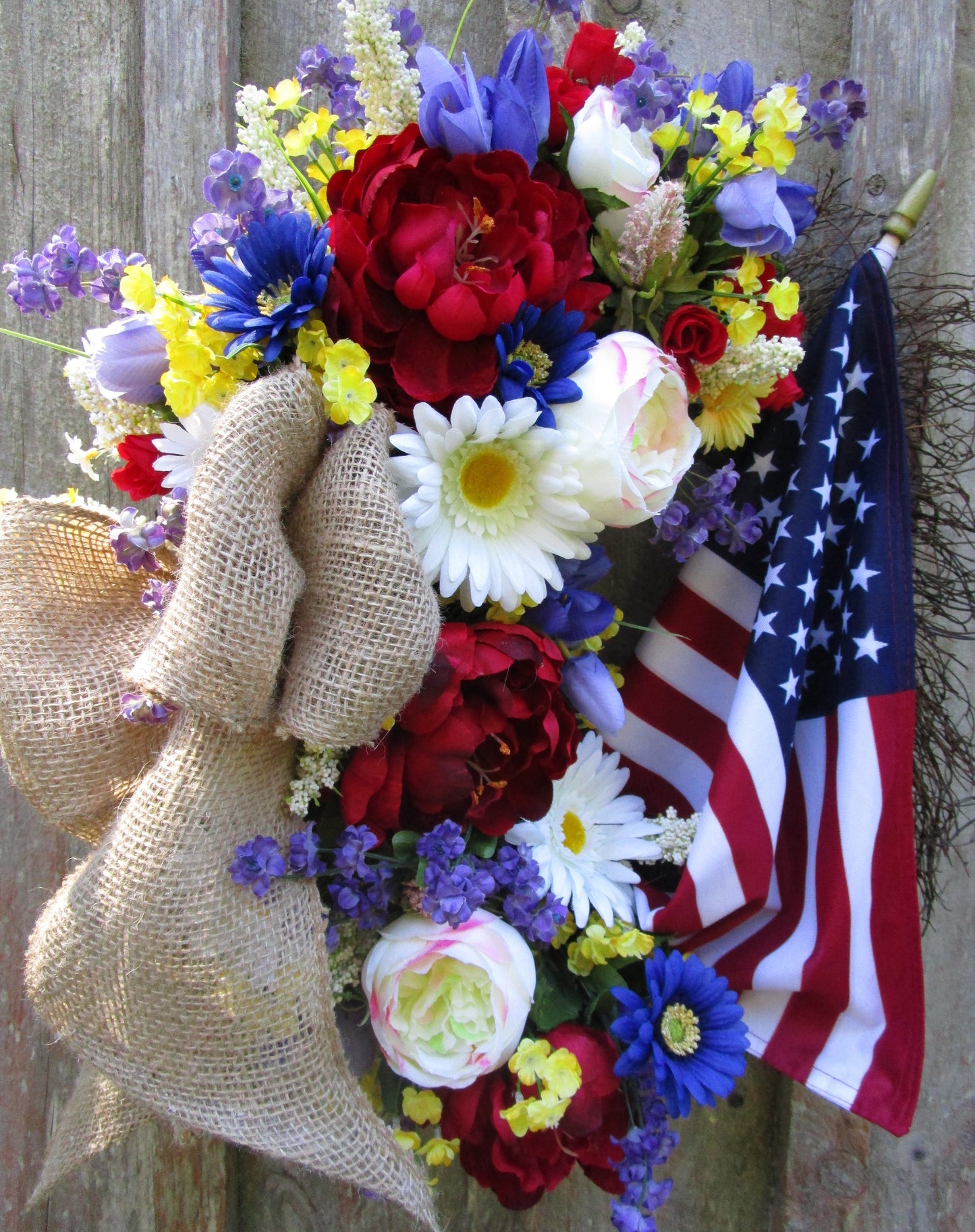 Rose Garden Patriotic Wreath