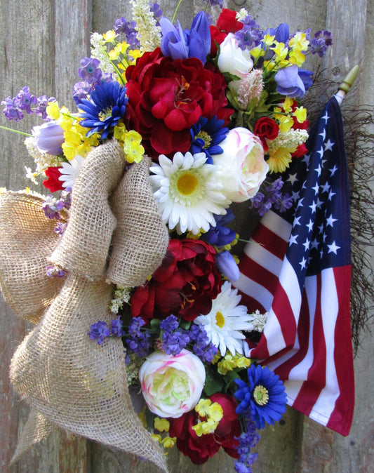Rose Garden Patriotic Wreath