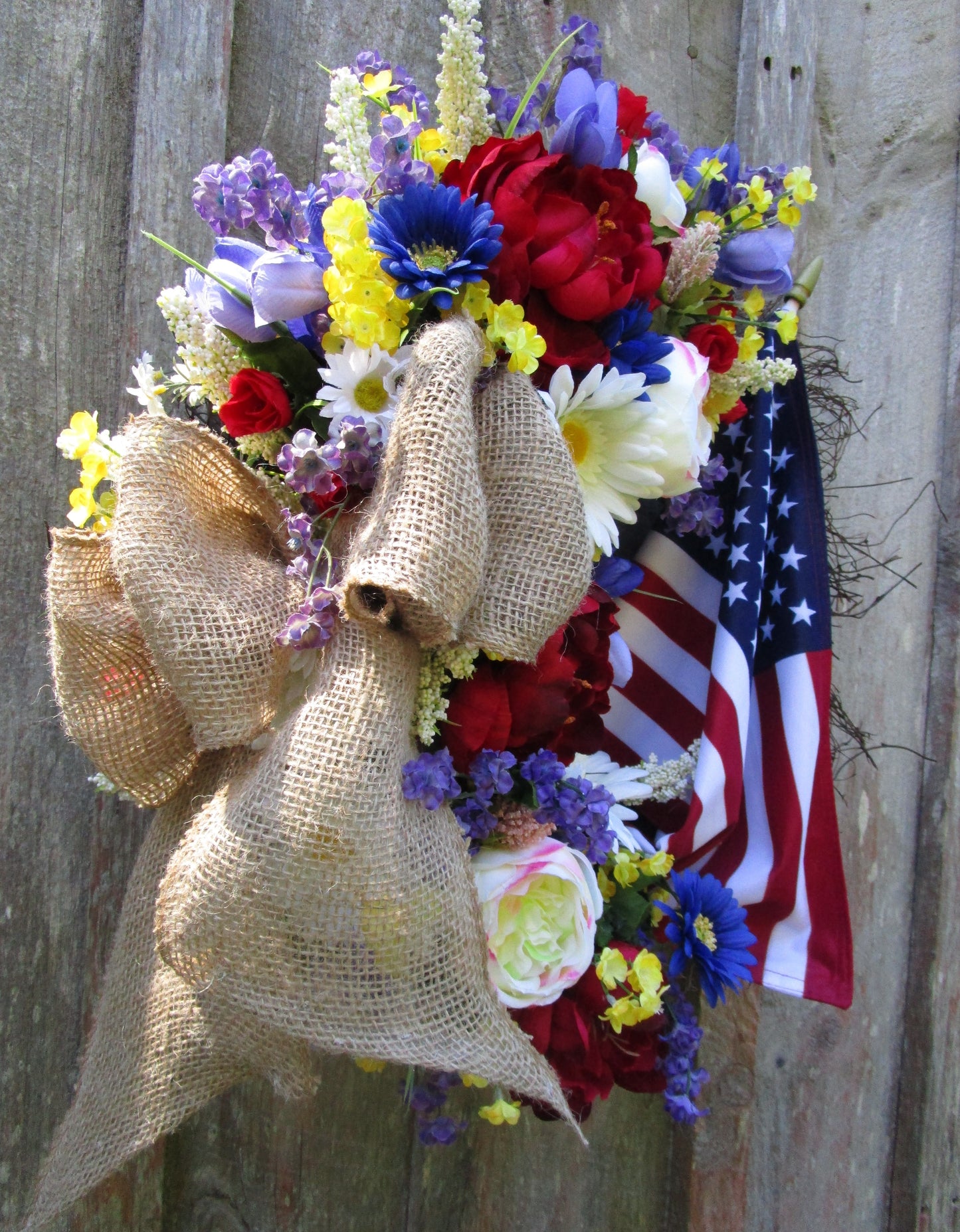 Rose Garden Patriotic Wreath