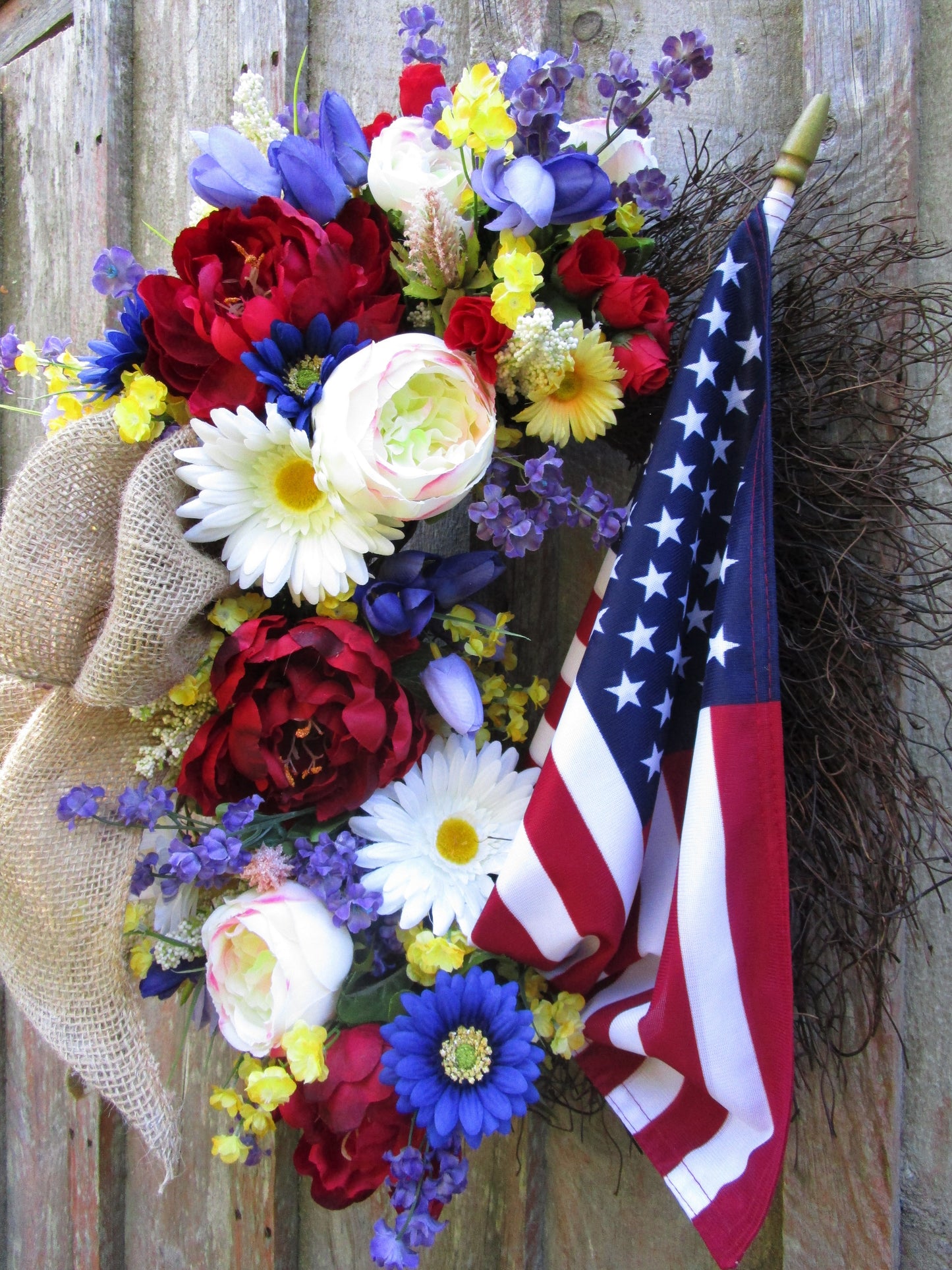 Rose Garden Patriotic Wreath