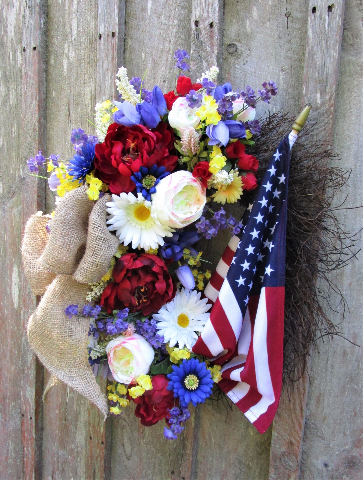 Rose Garden Patriotic Wreath
