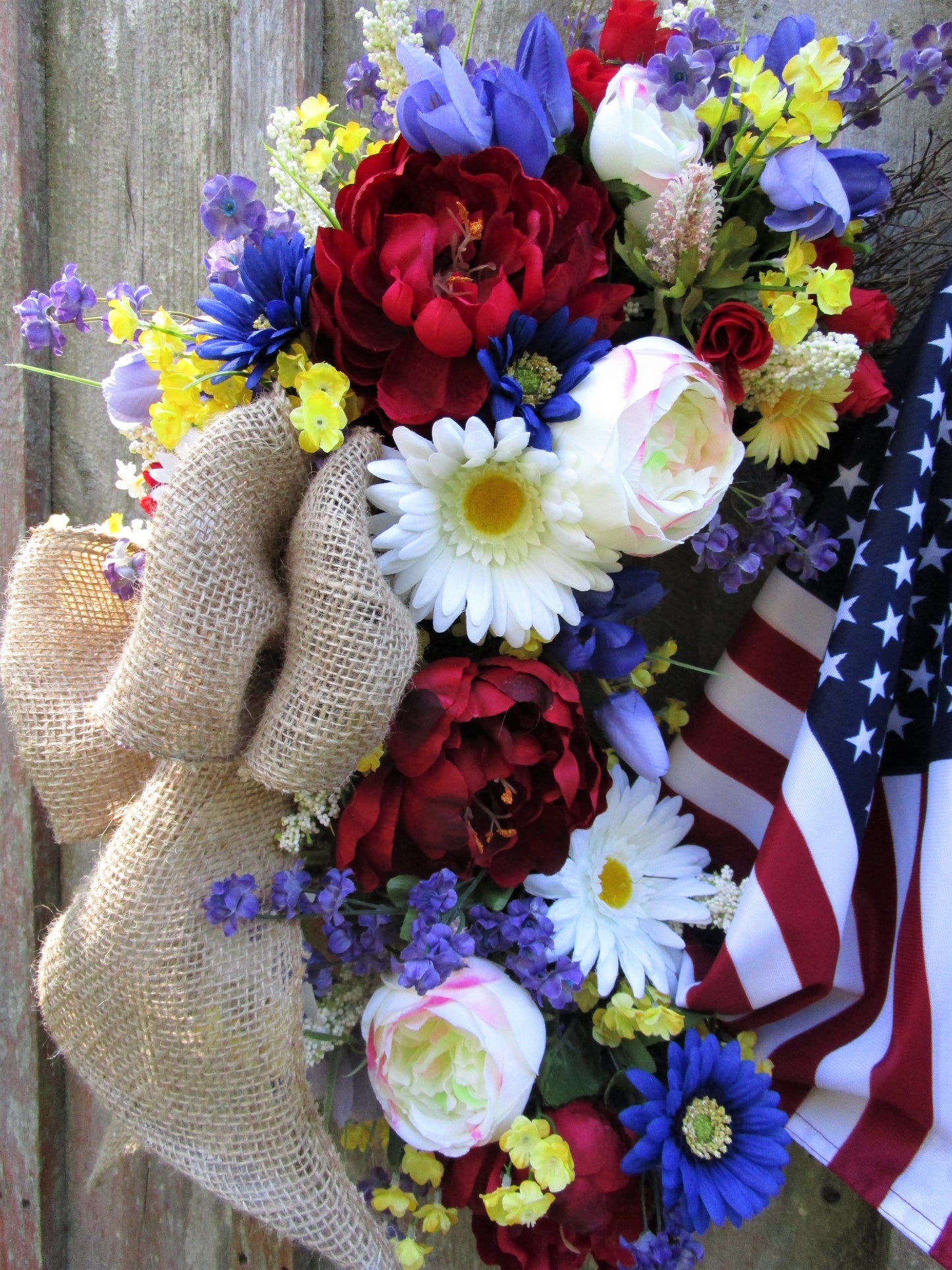 Rose Garden Patriotic Wreath