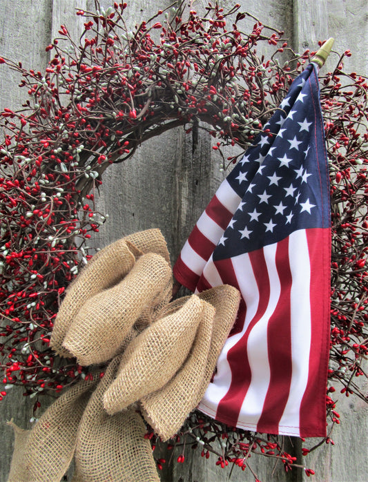 Americana Stars and Stripes Wreath