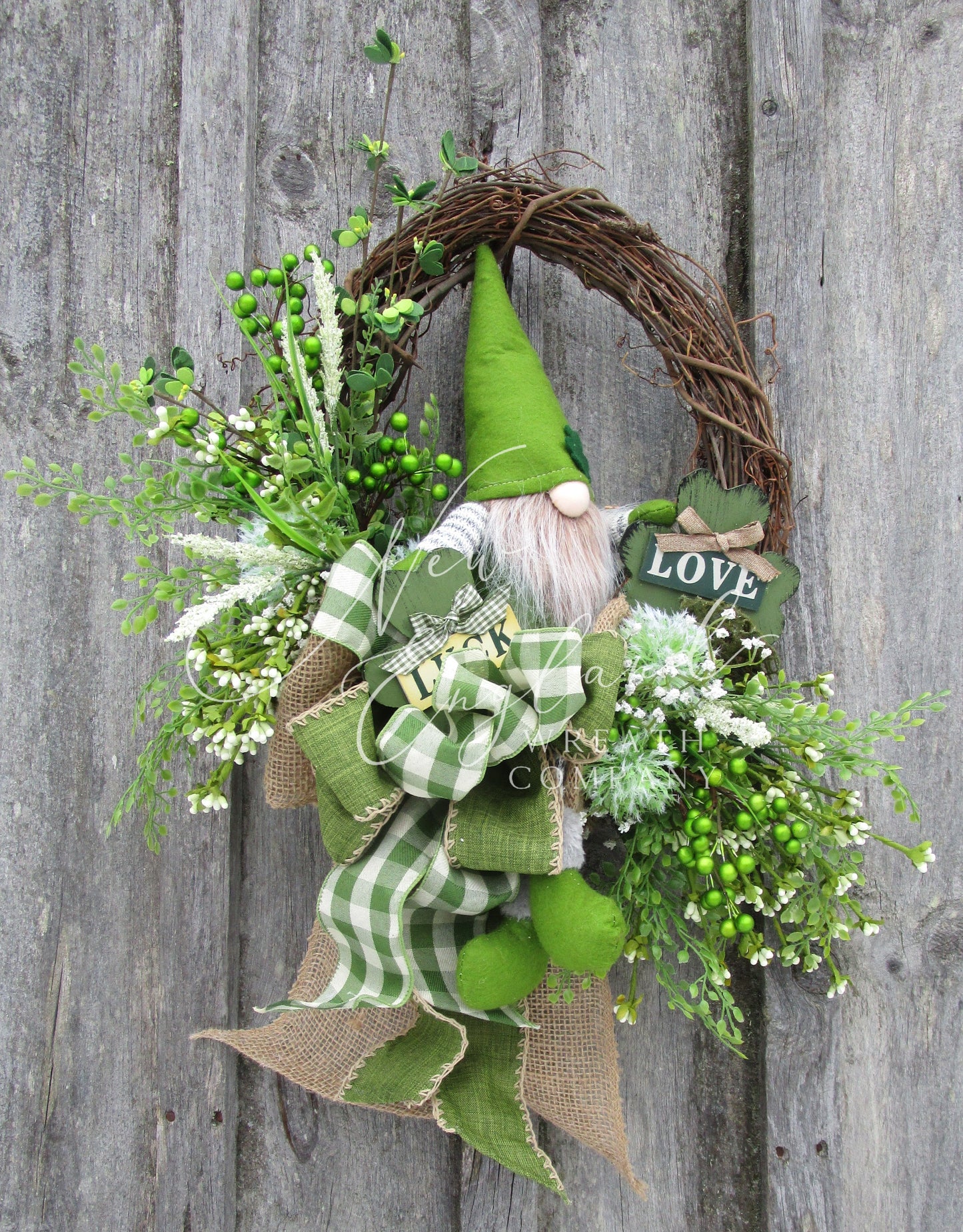 Whimsical Irish Gnome Wreath