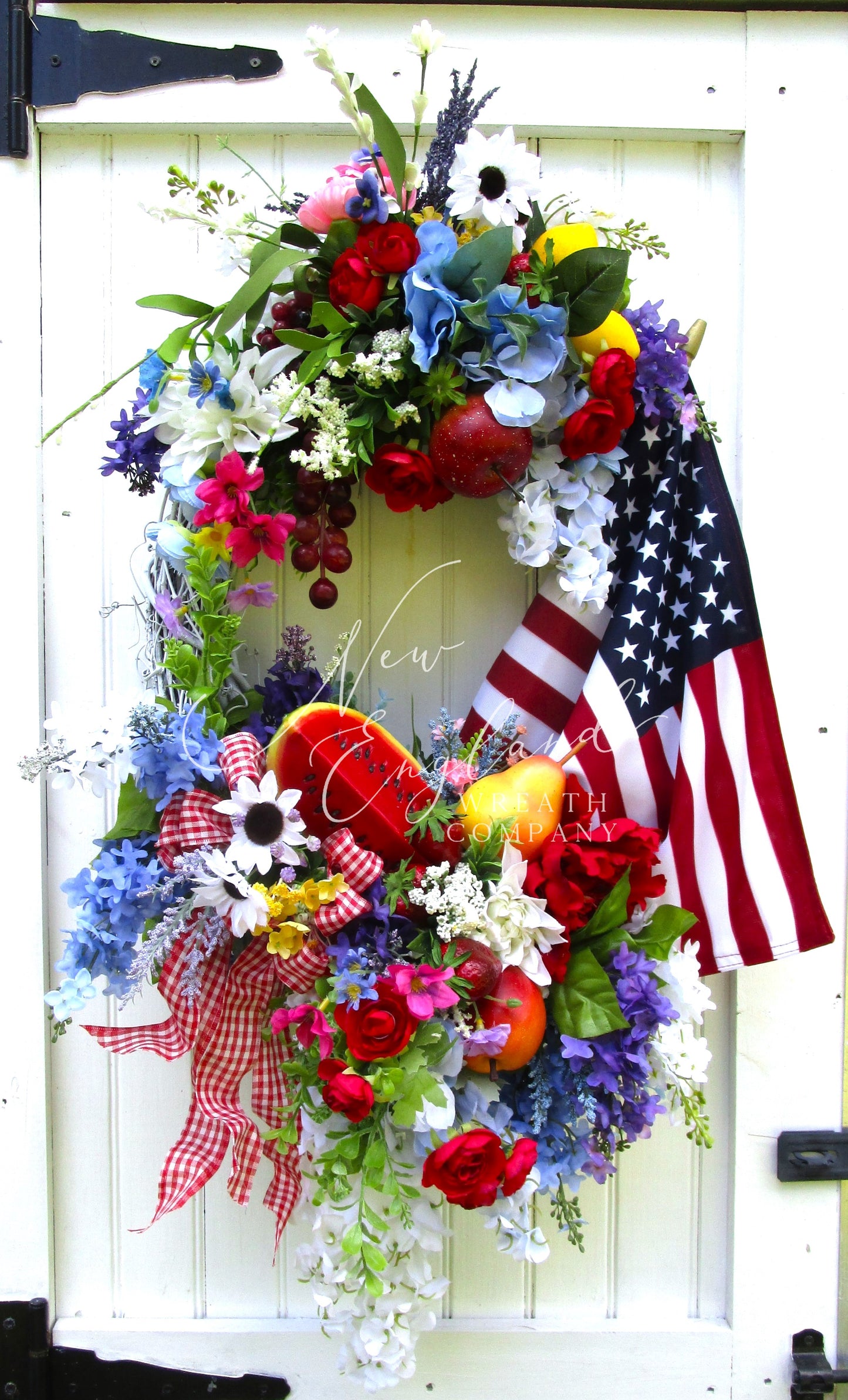 Summer Garden Patriotic Wreath