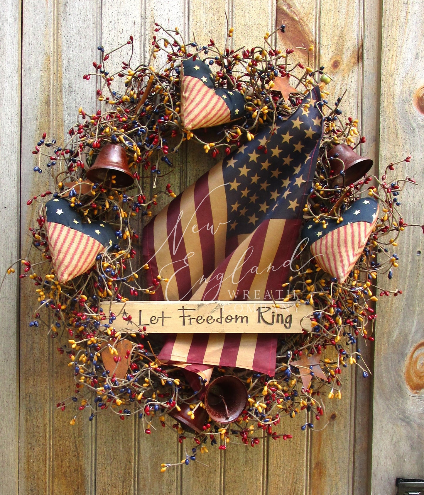 Patriotic Liberty Bell Wreath