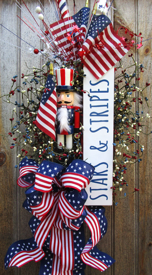 Stars and Stripes Nutcracker Swag