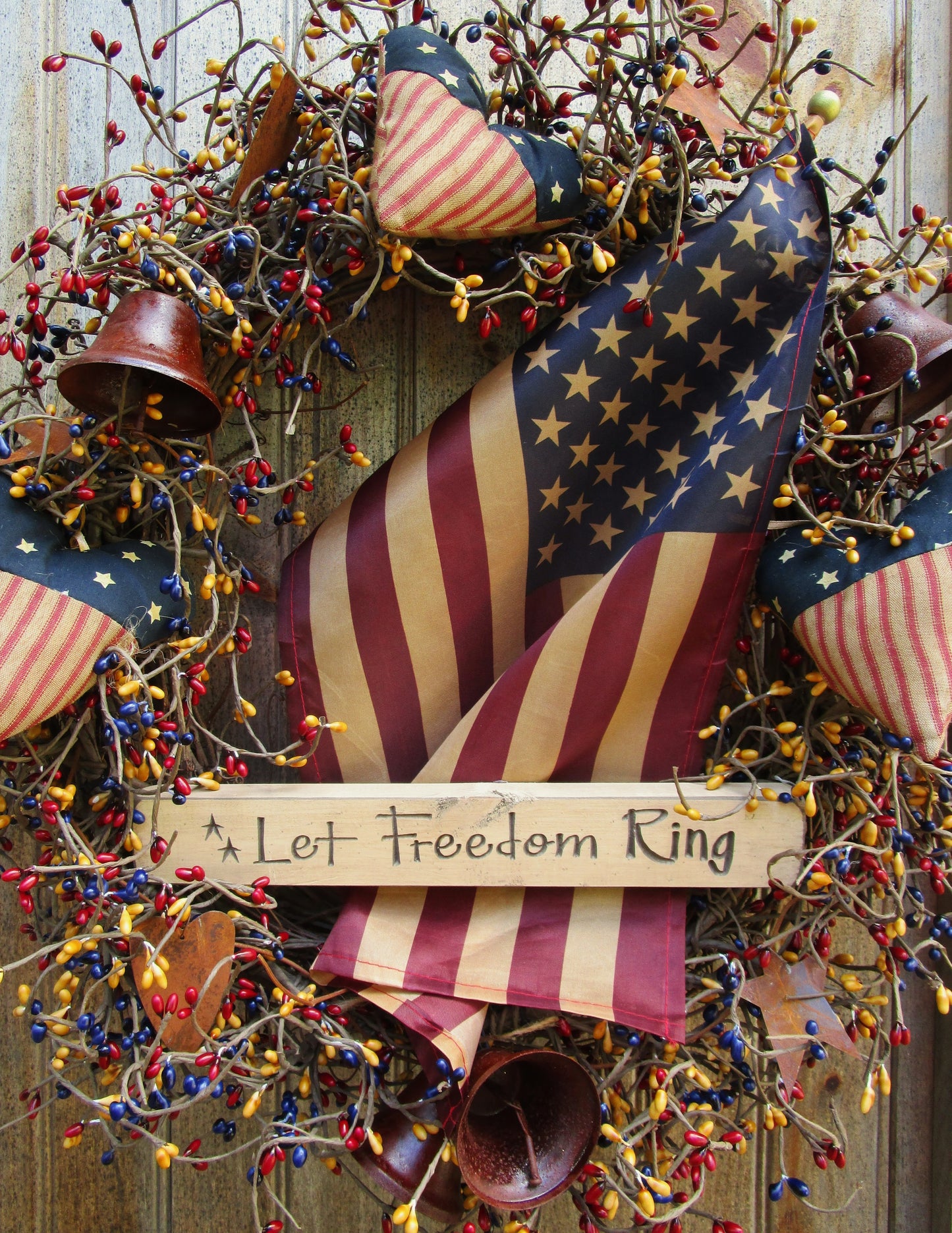 Patriotic Liberty Bell Wreath