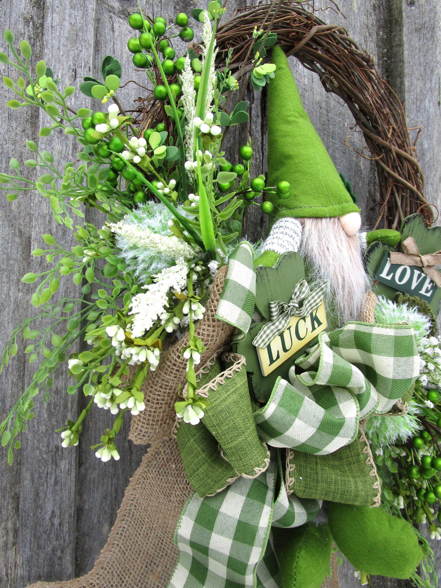 Whimsical Irish Gnome Wreath