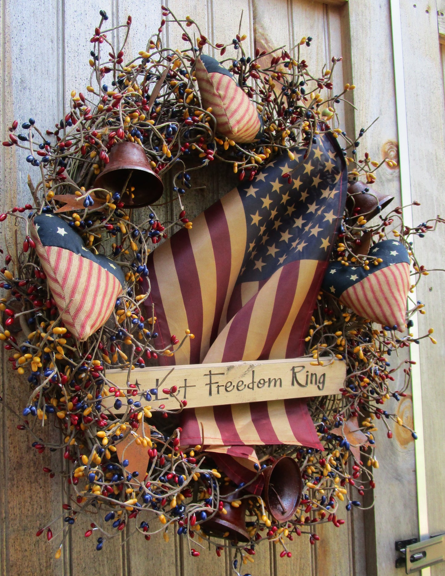 Patriotic Liberty Bell Wreath