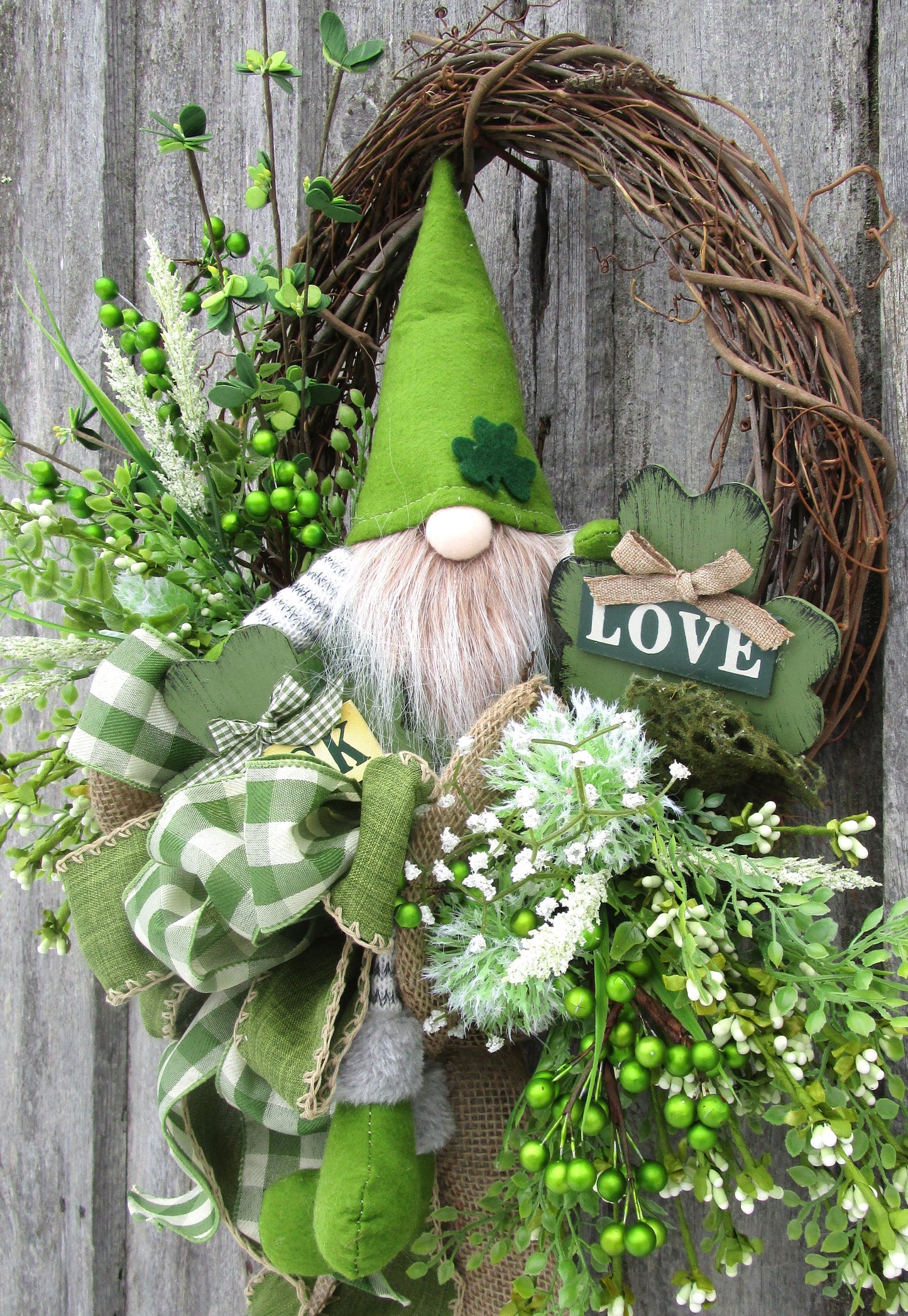 Whimsical Irish Gnome Wreath