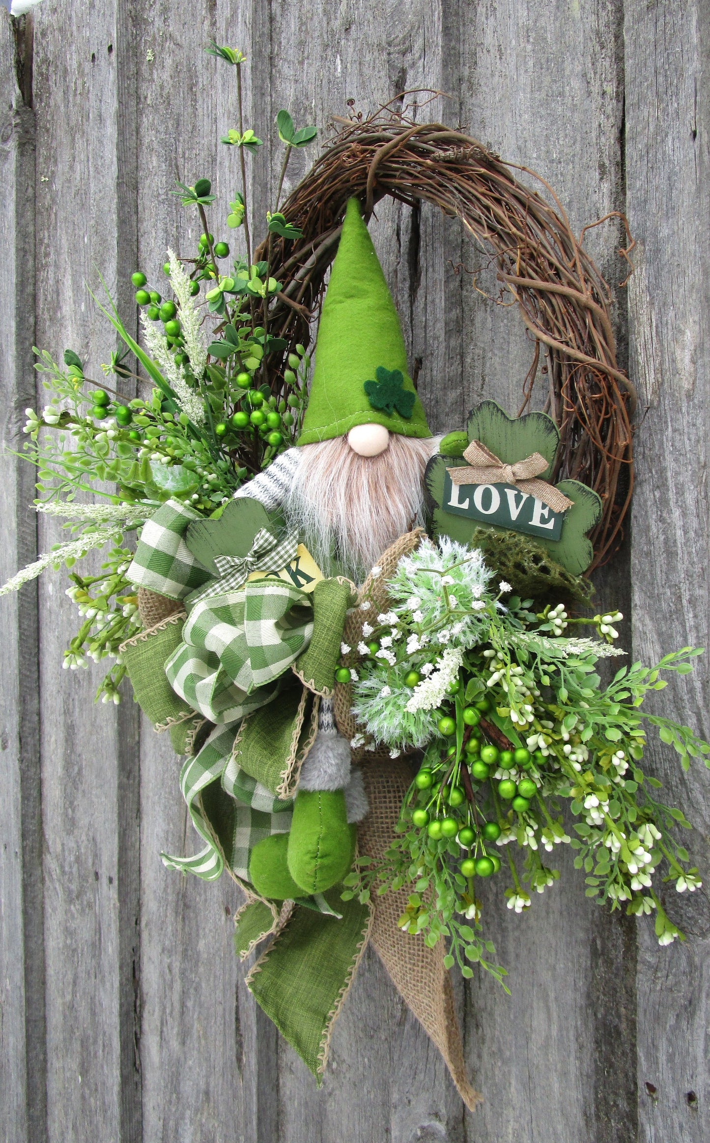 Whimsical Irish Gnome Wreath