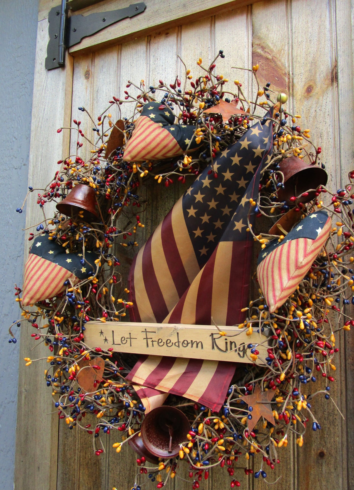 Patriotic Liberty Bell Wreath