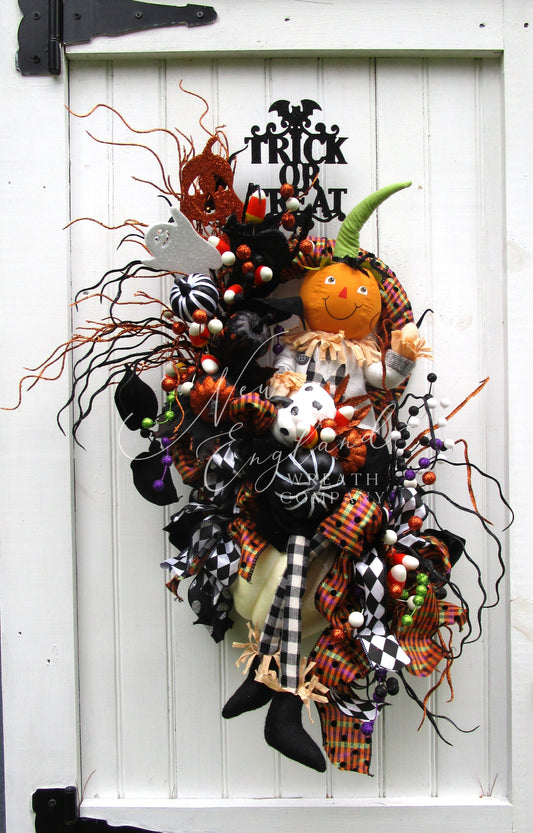 "Little Pumpkin Boy" Halloween Wreath