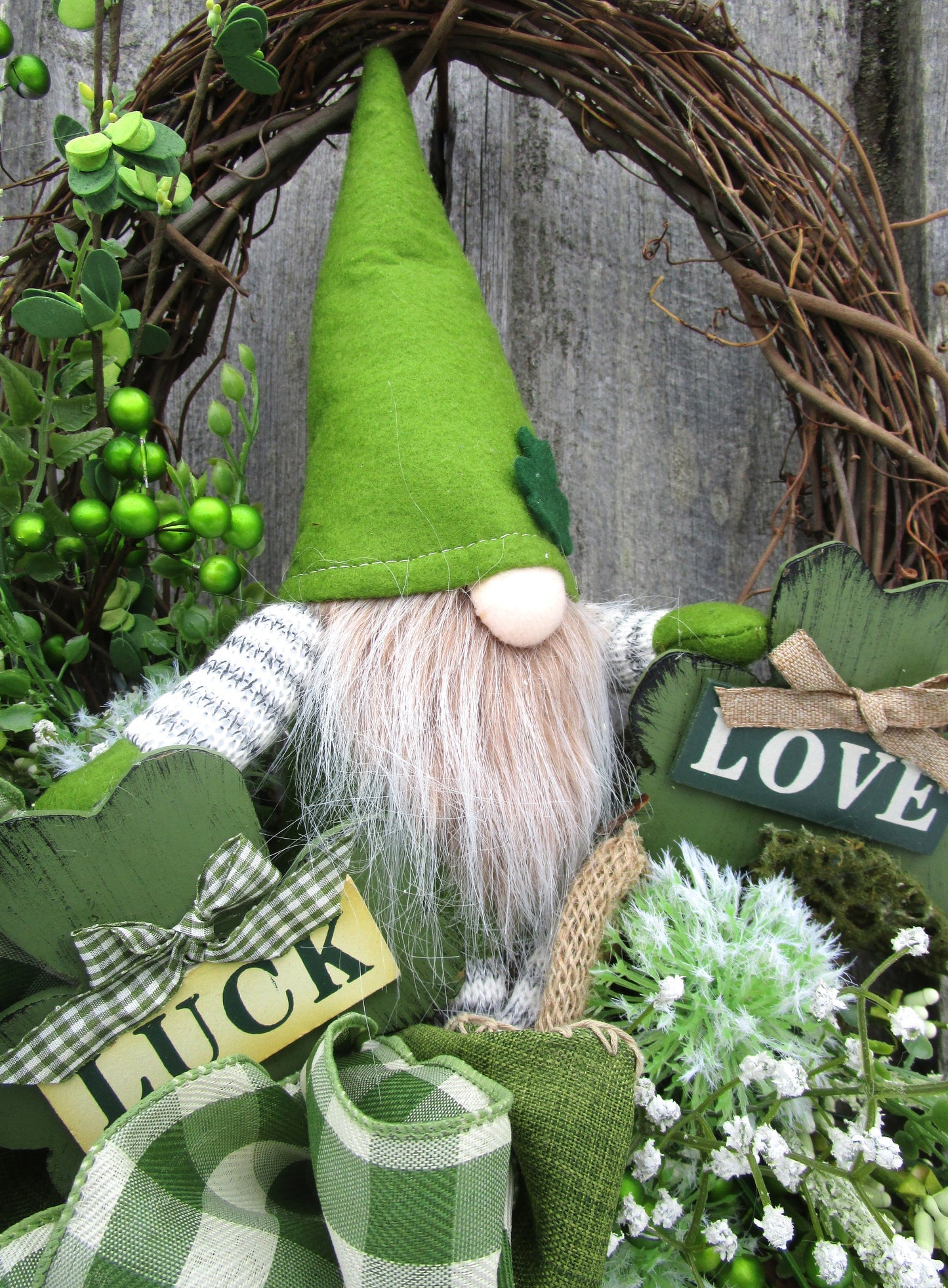 Whimsical Irish Gnome Wreath