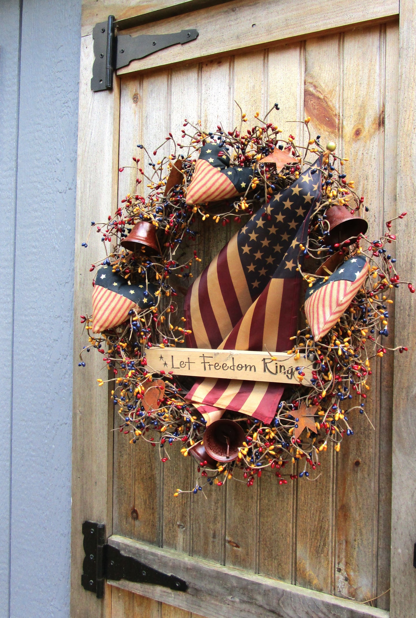 Patriotic Liberty Bell Wreath