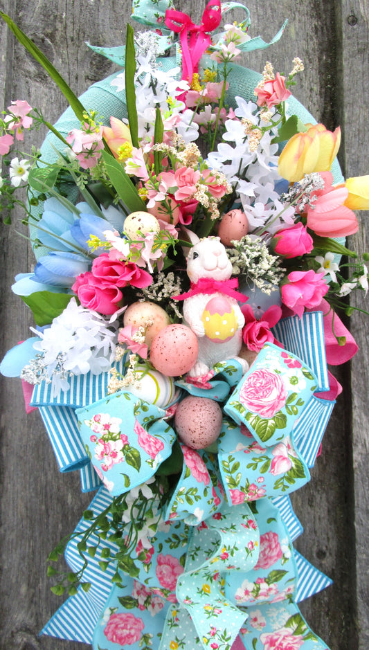 Spring Garden Bunny Wreath
