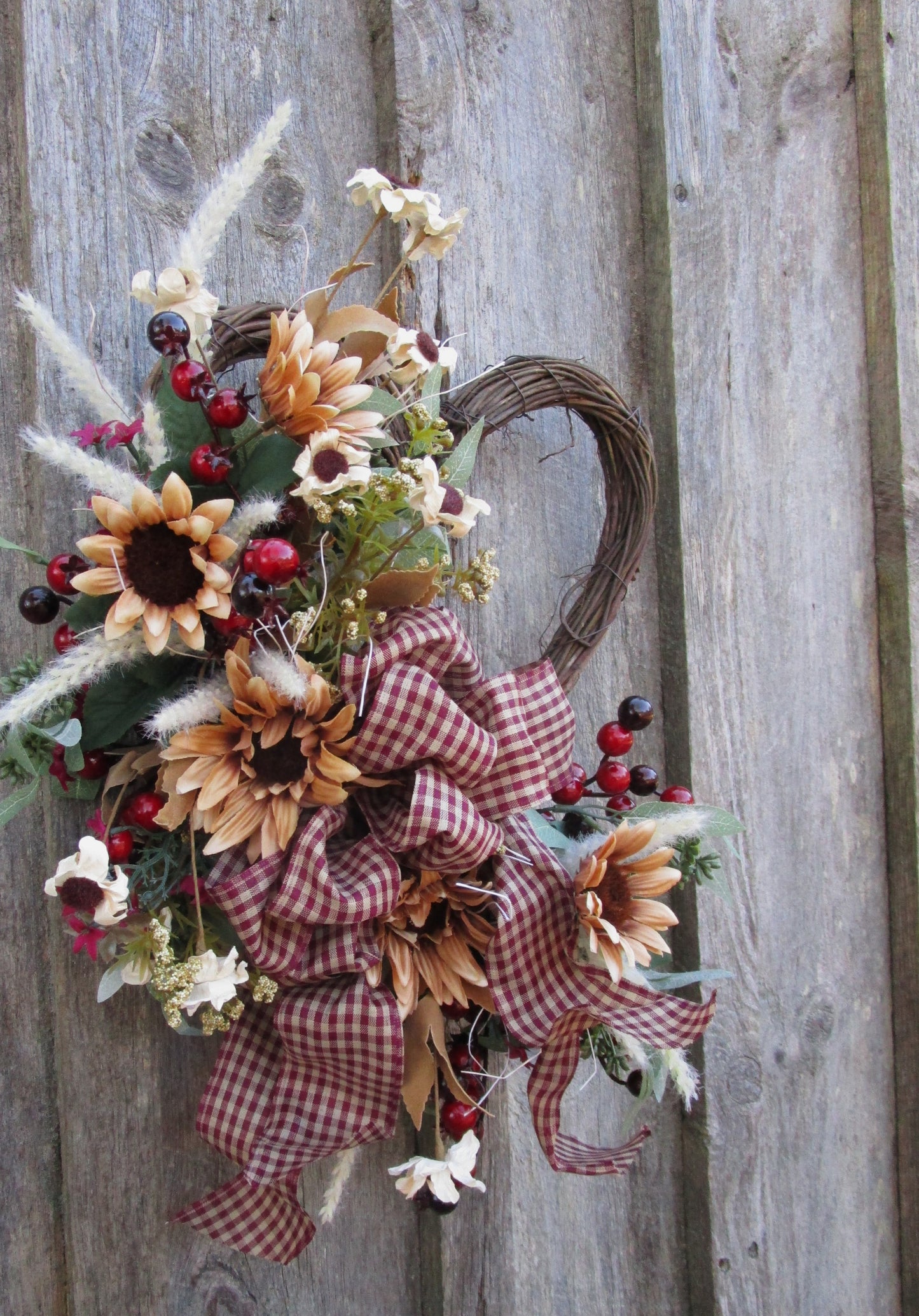 Country Cottage Heart Wreath