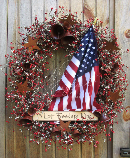 Americana Liberty Bell Wreath