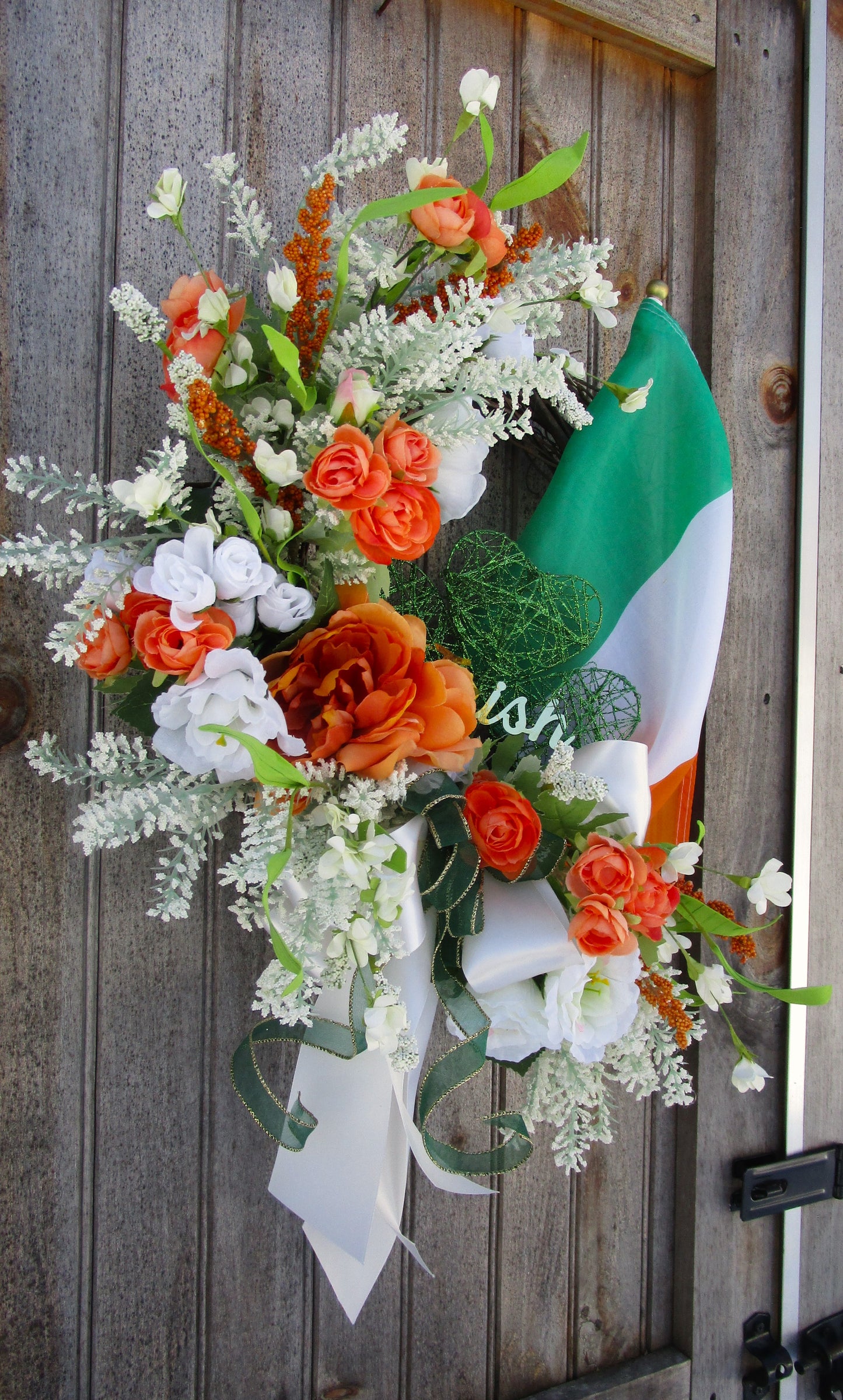 St Patrick's Day Wreath with Flag of Ireland