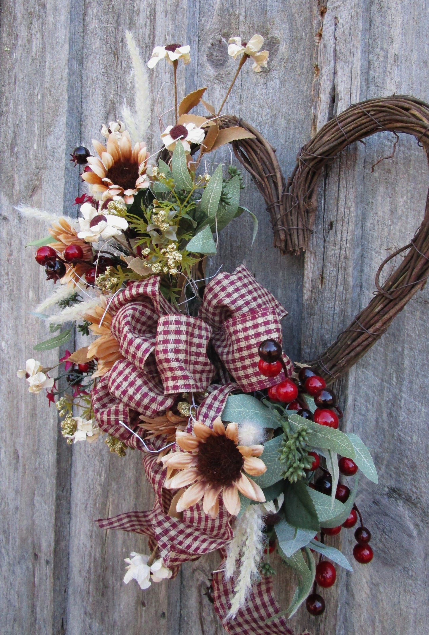 Country Cottage Heart Wreath